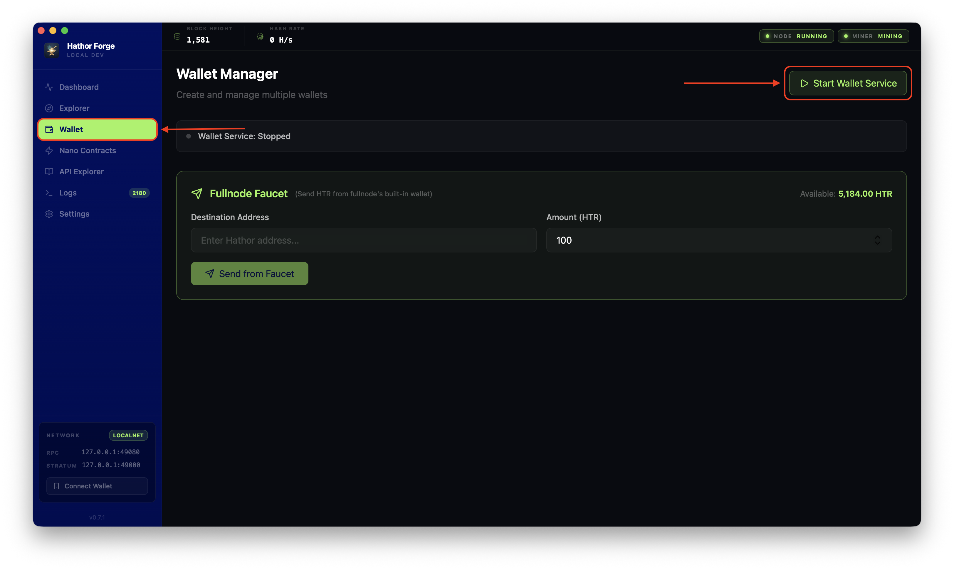 Wallet Creation Screenshot