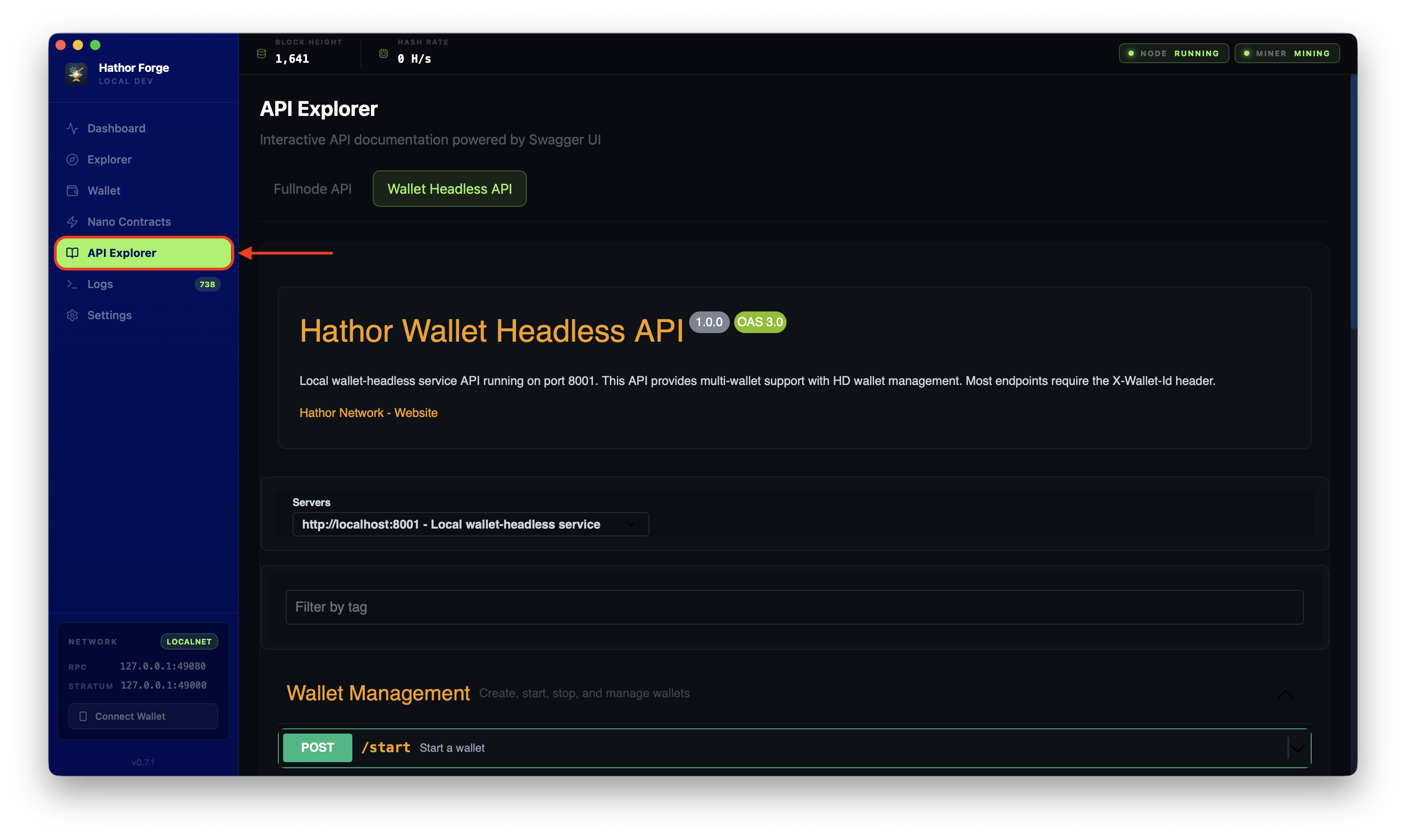 Wallet Creation Screenshot